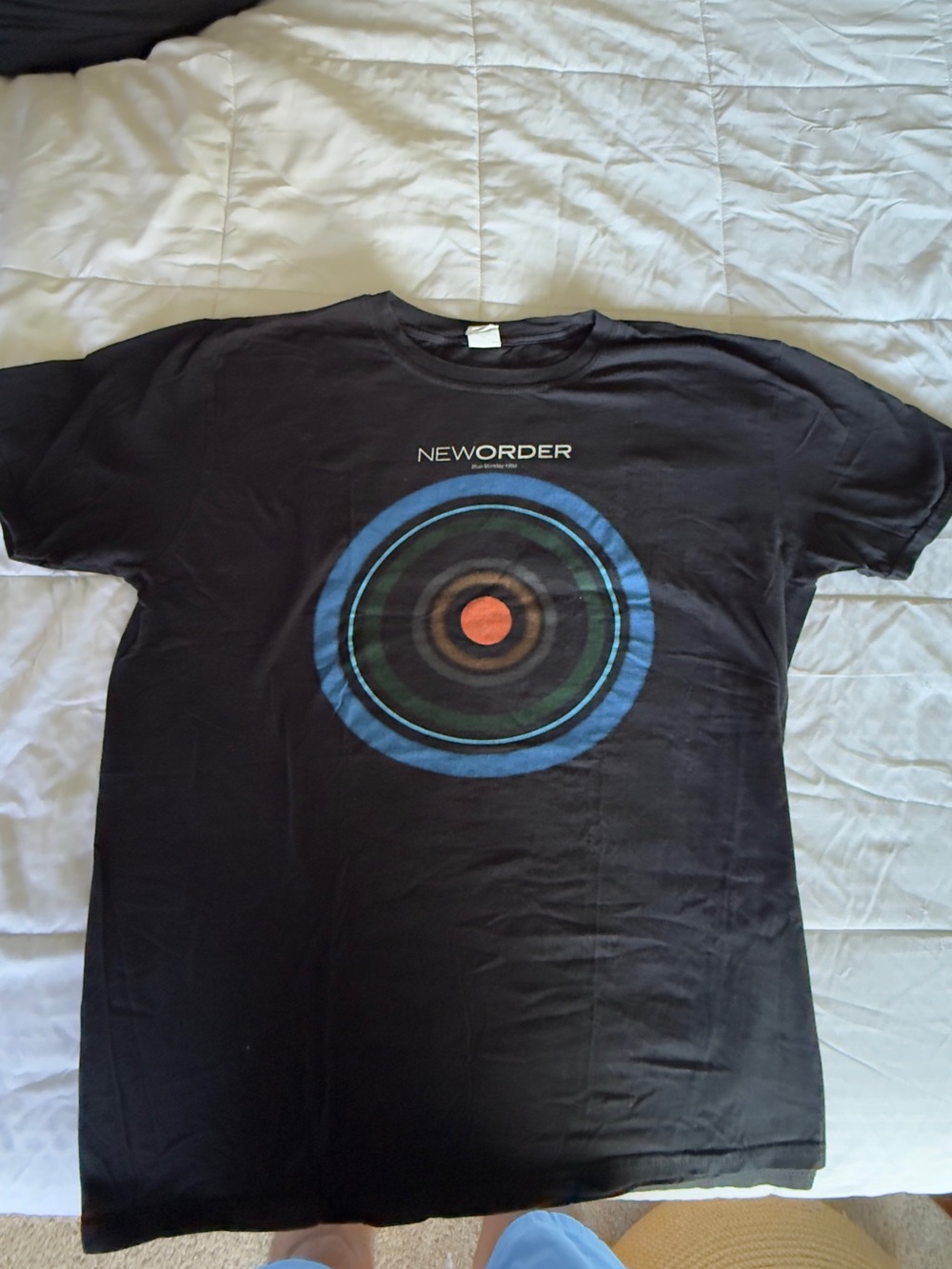 Gildan Black New Order Concentric Circle Graphic Tee